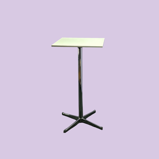 [2112] Square bar table - White
